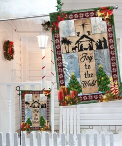 joy to the world jesus nativity christmas flag mln656f 5072