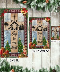 joy to the world jesus nativity christmas flag mln656f 7133