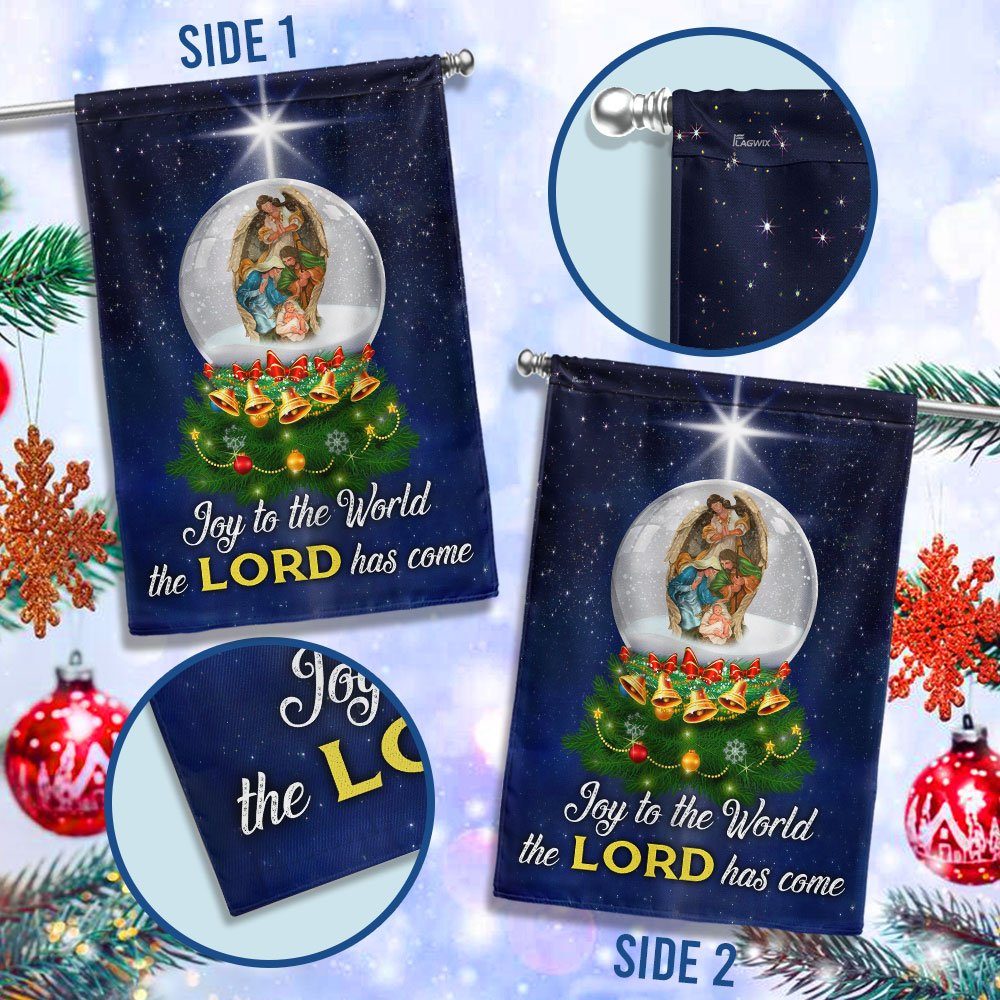Joy To The World The Lord Has Come Holy Night Christmas Flag BNN574Fv1 - Image 2