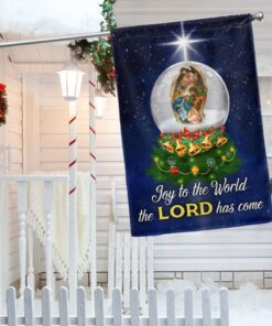 Joy To The World The Lord Has Come Holy Night Christmas Flag BNN574Fv1