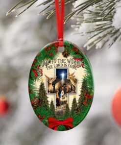 joy to the world the lord is come ceramic ornament 2278