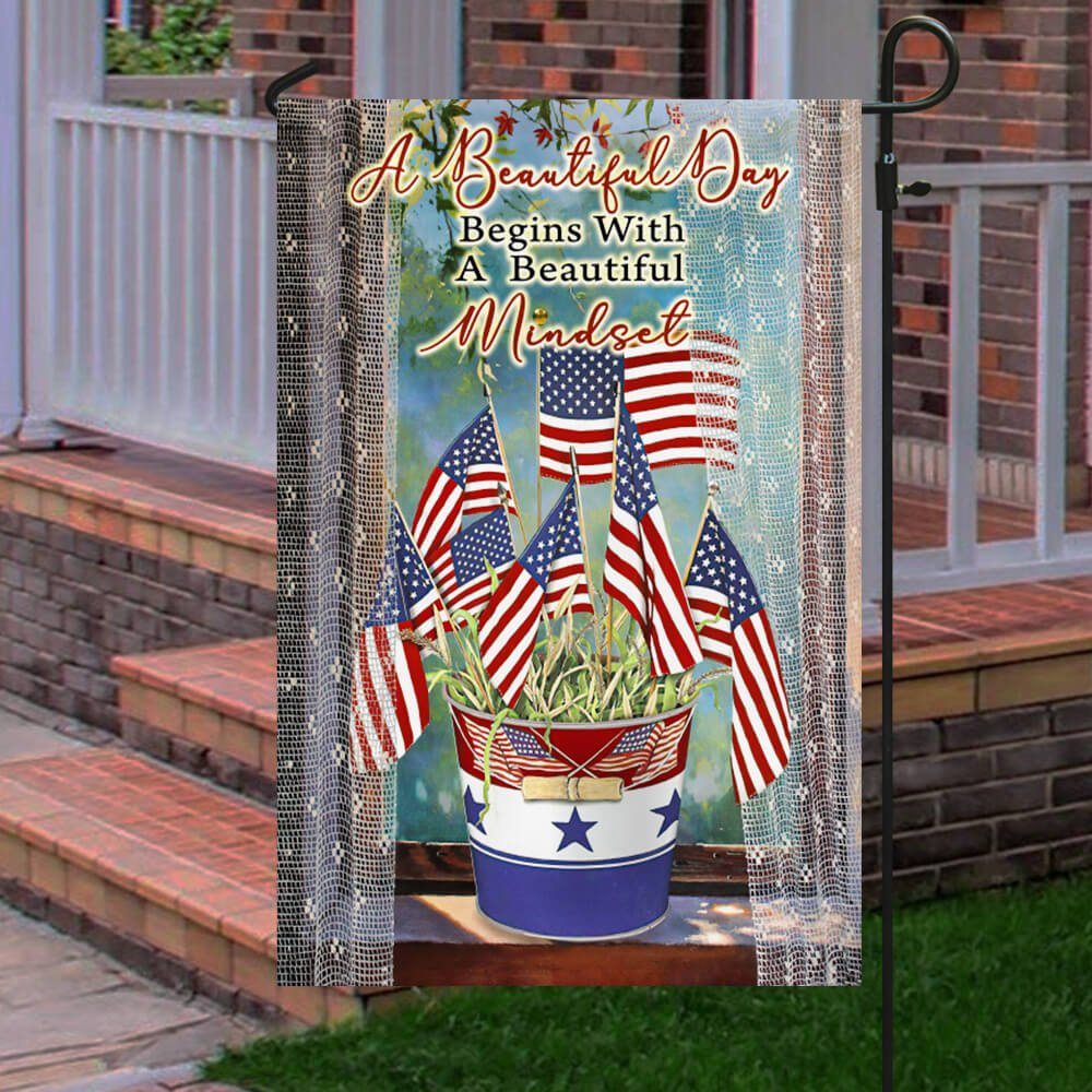 July 4th Independence Day Flag Floral House Love NTB51F - Image 5