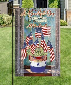july 4th independence day flag floral house love ntb51f 6815
