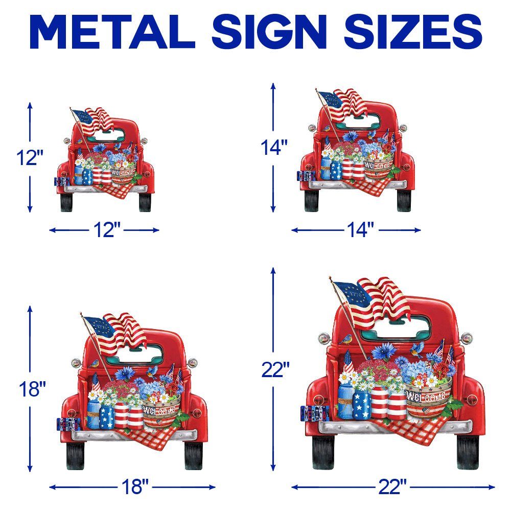 July 4th Independence Day Hanging Metal Sign Flower Garden LNT89MS - Image 6