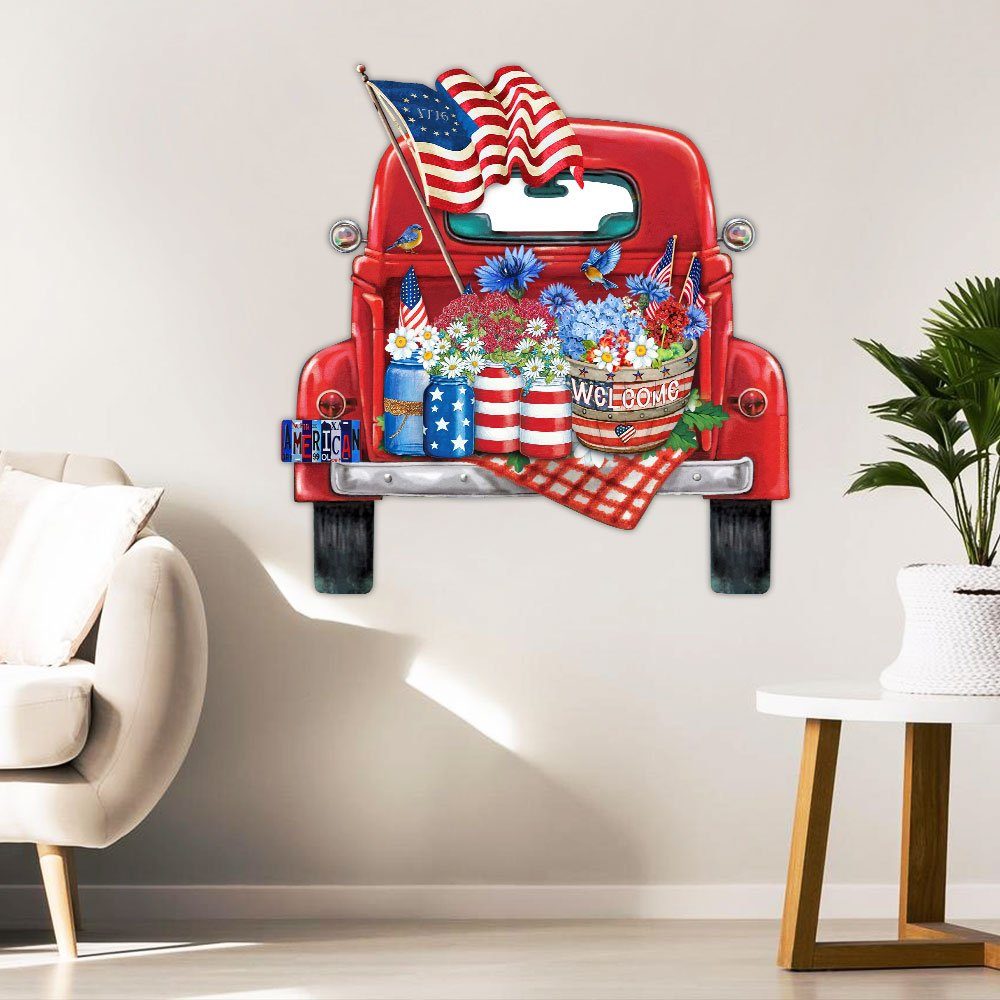 July 4th Independence Day Hanging Metal Sign Flower Garden LNT89MS - Image 3