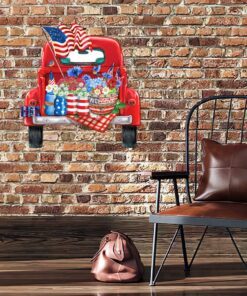 july 4th independence day hanging metal sign flower garden lnt89ms 8417