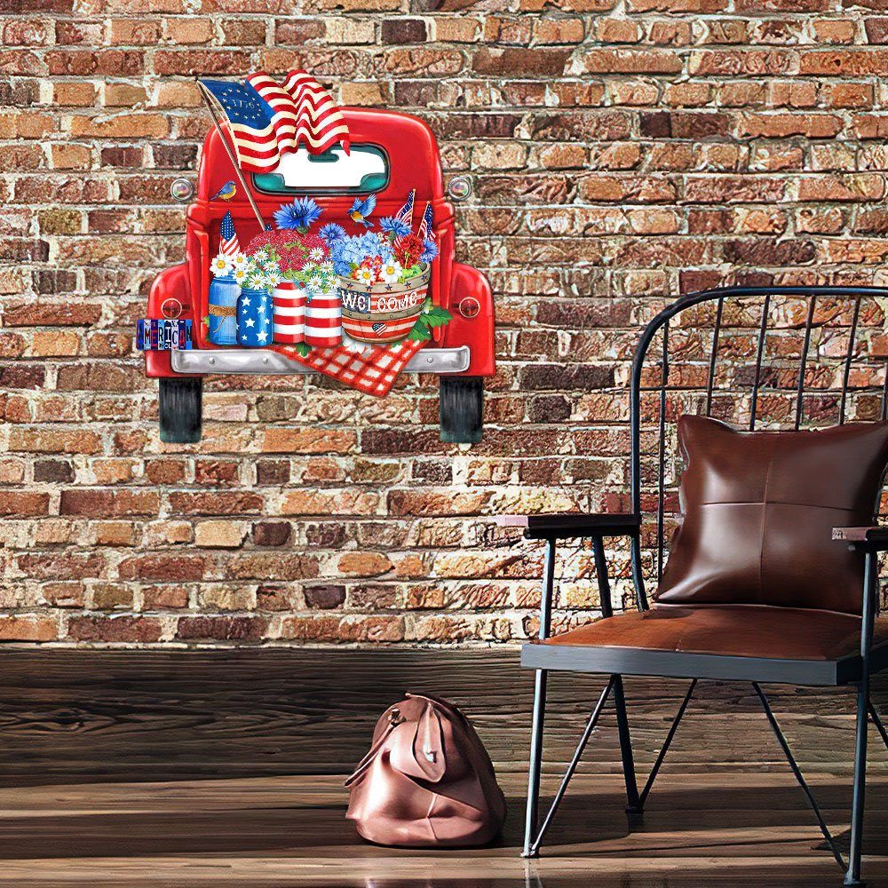 July 4th Independence Day Hanging Metal Sign Flower Garden LNT89MS - Image 4