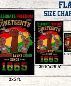 juneteenth black freedom celebration breaking every chain flag mln1402f 2587