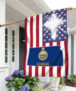 Kansas American Flag QTR14Fv4