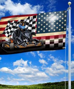 kart racing american grommet flag bnn389gf 3675