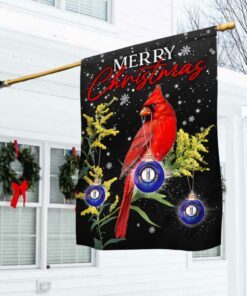 Kentucky Cardinal Flag Christmas Bauble LNT780F