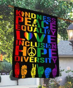 kindness peace equality love inclusion hope diversity flag bnn345f 8446