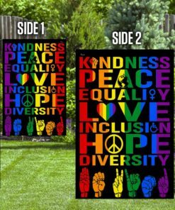 kindness peace equality love inclusion hope diversity flag bnn345f 8647