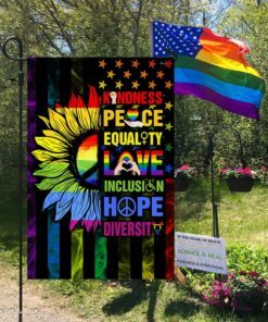 kindness peace equality love inclusion hope diversity sunflower flag bnn401f 6086