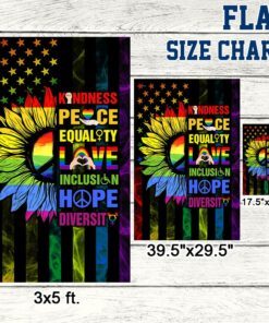 kindness peace equality love inclusion hope diversity sunflower flag bnn401f 6157
