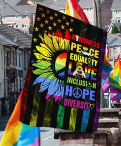 kindness peace equality love inclusion hope diversity sunflower flag bnn401f 6952