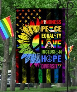 kindness peace equality love inclusion hope diversity sunflower flag bnn401f 8684