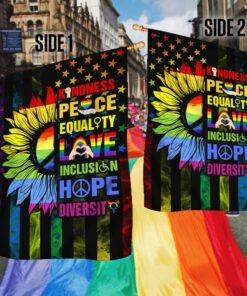 kindness peace equality love inclusion hope diversity sunflower flag bnn401f 8991