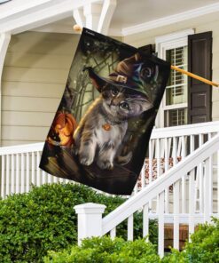 kitten halloween flag 3138