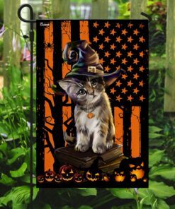 kitten halloween flag 4127