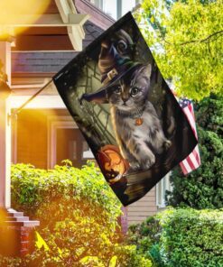kitten halloween flag 4424