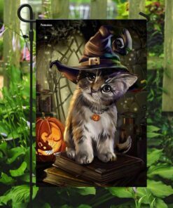 kitten halloween flag 6468