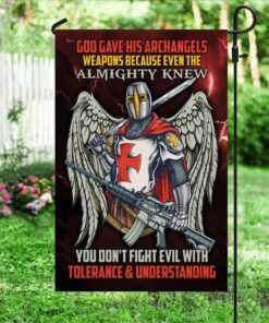 knight templar flag god gave his archangels w.e.a.p.o.n.s ddh2897f 6095