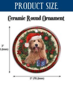 labradoodle ceramic ornament dog lover christmas ornament qtr321ov4 3618