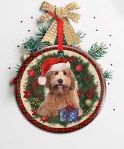 labradoodle ceramic ornament dog lover christmas ornament qtr321ov4 8745