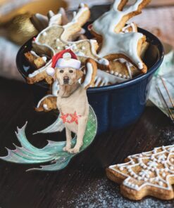 labrador custom shaped ornament christmas mermaid ntt132ov1 1472