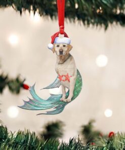 labrador custom shaped ornament christmas mermaid ntt132ov1 5629