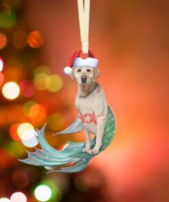 labrador custom shaped ornament christmas mermaid ntt132ov1 5828