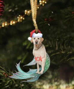labrador custom shaped ornament christmas mermaid ntt132ov1 7982