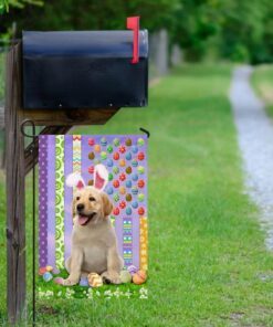 labrador retriever. happy easter american flag 5717