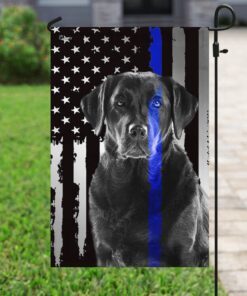 labrador retriever. police dog. k9 flag 8638