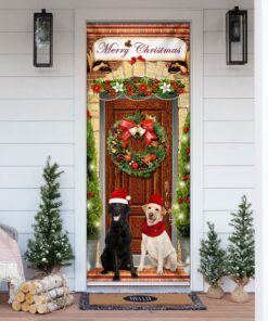 Labrador Retriever Christmas Door Cover