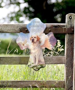 labrador retriever dog hanging metal sign child of god ntb339ms 4135