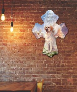 labrador retriever dog hanging metal sign child of god ntb339ms 4768