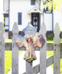 labrador retriever dog hanging metal sign child of god ntb339ms 8616