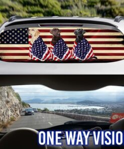 labrador retriever dogs american patriot rear window decal bnl40cdv35 1585