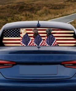 labrador retriever dogs american patriot rear window decal bnl40cdv35 2396