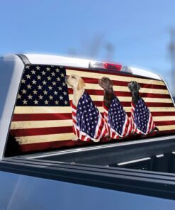 labrador retriever dogs american patriot rear window decal bnl40cdv35 3610