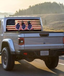 labrador retriever dogs american patriot rear window decal bnl40cdv35 5467