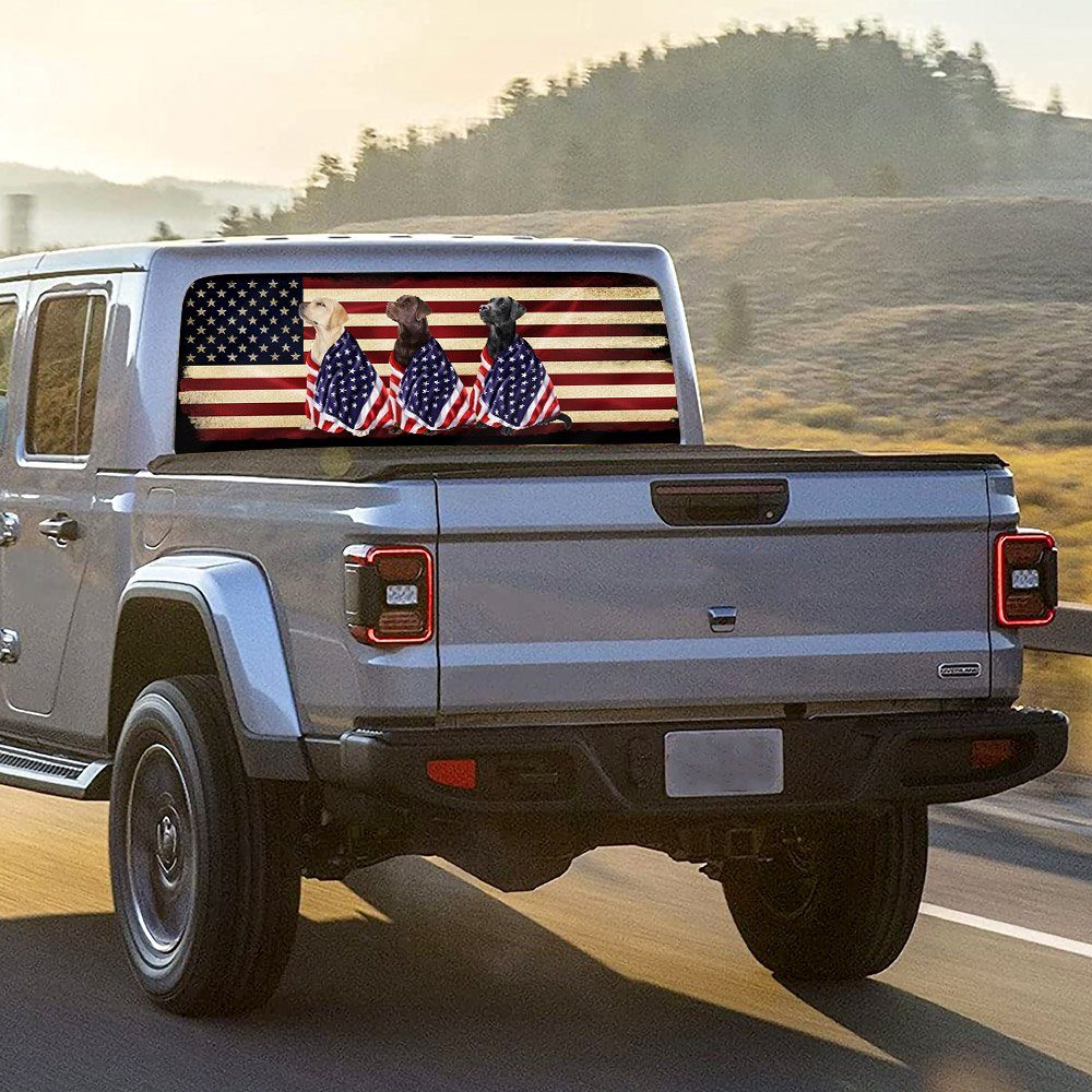 Labrador Retriever Dogs American Patriot Rear Window Decal BNL40CDv35 - Image 13