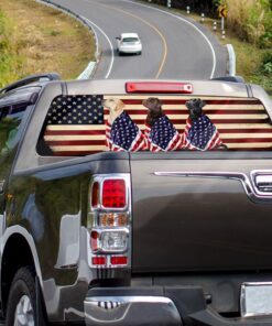 labrador retriever dogs american patriot rear window decal bnl40cdv35 6778