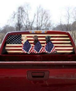 labrador retriever dogs american patriot rear window decal bnl40cdv35 7236