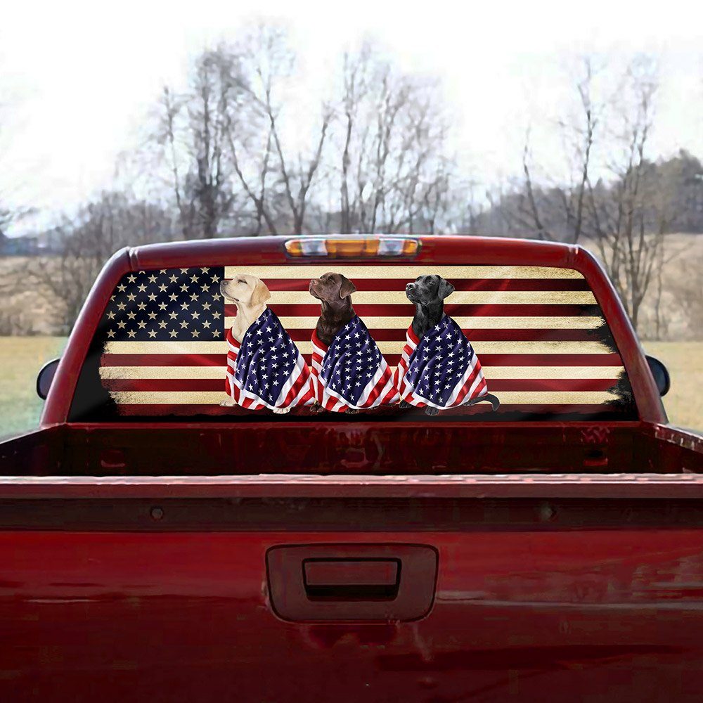 Labrador Retriever Dogs American Patriot Rear Window Decal BNL40CDv35 - Image 12