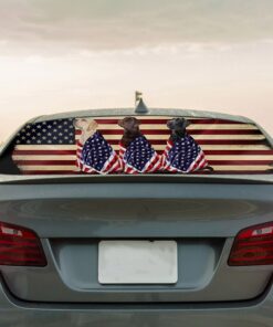 labrador retriever dogs american patriot rear window decal bnl40cdv35 7813