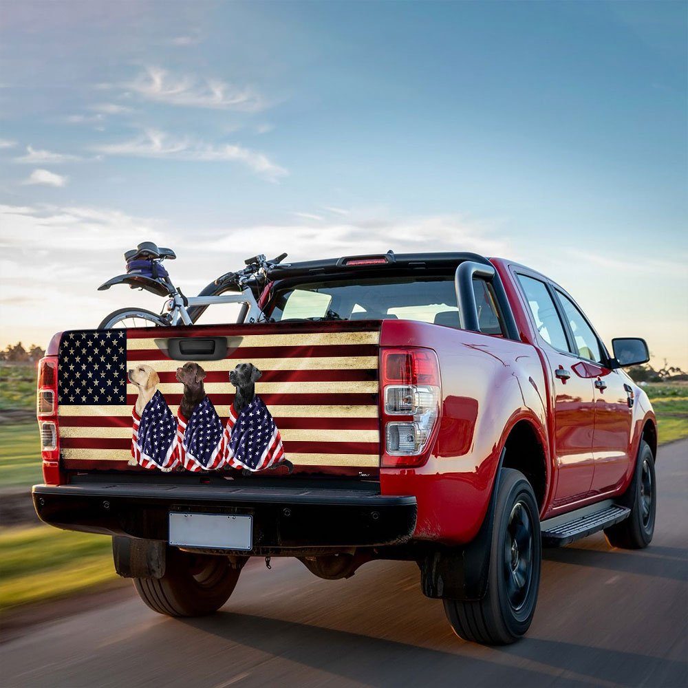 Labrador Retriever Dogs American Patriot Truck Tailgate Decal Sticker Wrap BNL40TDv35 - Image 6