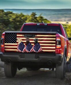 labrador retriever dogs american patriot truck tailgate decal sticker wrap bnl40tdv35 3642